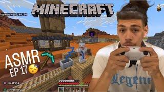 ASMR Playing Minecraft & Building A Railroad Roller Coaster - Part 17 (Gaming , Controller Sounds)