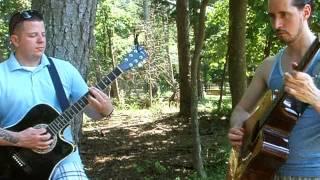 Cray and Mike Jamming on guitars at McFarland Family Reunion