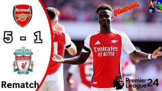 Arsenal vs Liverpool Match (5-1) // Bukayo Saka Destroy Liverpool  #arsenal #bukayosaka #liverpool