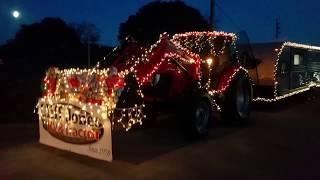 Cliff Jones Mahindra tractor and RV in the Fantasy of Lights parade