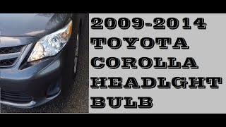 How to EASY replace Headlight bulb Toyota Corolla 2009-2014