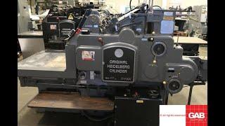 original Heidelberg SB cylinder die cutter  for sale in UK   fully rebuild   Gab Supplies Ltd   1962