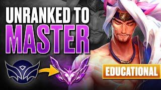 EDUCATIONAL Unranked To Masters on YASUO in 4 Hours