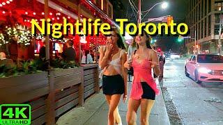 【4K】TORONTO FIRST FRIDAY NIGHTLIFE IN AUTUMN | DOWNTOWN TORONTO NIGHTLIFE