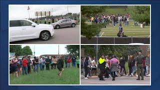 Parents react to bomb threat at schools