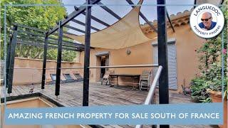 AMAZING French property for sale in south of France. Pretty garden , garage & swimming pool €275,000