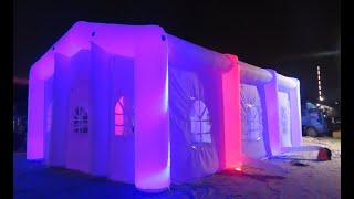 WHITE INFLATABLE MARQUEE WITH LED LIGHTS