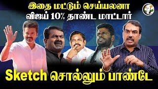 இதை செய்யலனா Vijay 10% தாண்ட மாட்டார்! Rangaraj Pandey Interview | TVK | DMK | ADMK | BJP | NTK