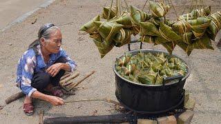 灰水粽的傳統做法，9天製作1天熬煮，鹹香軟糯，粽味十足Making traditional rice dumpling delicacies at Dragon Boat Festival ｜玉林阿婆