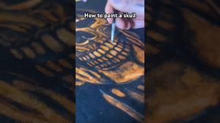 HOW TO PAINT A SKULL #painting #diycrafts #artwork #artist #paintingtutorial #drawing #paint