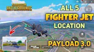 All 5 Fighter Jet Locations In Payload 3.0 Mode Pubg Mobile / Bgmi Payload 3.0 Jet Locations