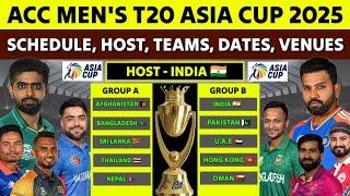 ACC Men's T20 Asia Cup 2025 Schedule, Teams, Host Nation, Dates and Venues Announced | Asia Cup 2025