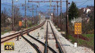 4K CABVIEW Koper - Ljubljana -- Adriatic Sea to inland Slovenia -- freight train travel