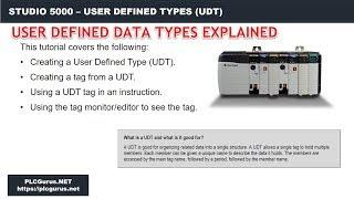 PLCGurus.NET - Studio 5000 User Defined Types (UDTs)