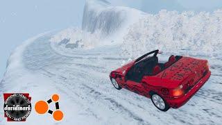 Beamng Drive - Dangerous Roads 2 with snowfall! BeamNG Drive map mods