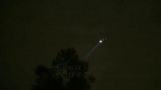 Police Helicopter Circling at Night with Instructions Over Loudspeaker