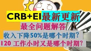 加拿大疫情福利：CRB+EI最新更新| CRB收入下降50%是和哪个时期比较？| EI要求的120个工作小时又是哪个时期？|加拿大复苏福利 VS 加拿大普通失业保险|婷婷谈钱 I'm Tingting