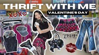 THRIFT WITH ME: Valentine’s Day Edition - rockstar gf, punk princess, y2k 