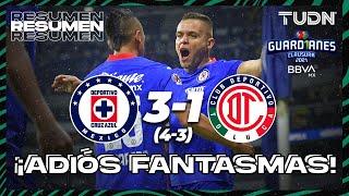 Resumen y goles | Cruz Azul 3(4)-(3)1 Toluca | Torneo Guard1anes 2021 BBVA MX  4tos | TUDN