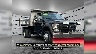 Diesel World Truck Sales at CarFive has your winter truck with a snow plow. Plaistow, NH