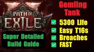 Gemling Tank Detailed Build Guide - Fast & Easy Breaches T16s - Path of Exile 2