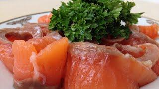 How to Salt Salmon (very simple way ) | English Subtitles