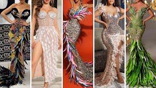 Fabulous Feather dress Looks for Unforgettable Parties #womenfaishion #rayeonaura