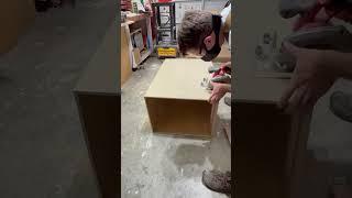 Hacking the tops off some stock cabinets #woodworking #diy #carpenter #asmr