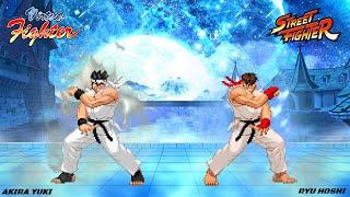 Ryu vs Akira Yuki l Street Fighter X Virtua Fighter l SEGA X Capcom