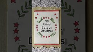 10 Easy front page design for school projects and idea note journals | Aesthetic Girl #shorts #howto