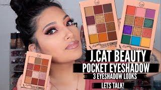 J.CAT BEAUTY POCKET EYESHADOW PALETTES REVIEW + 3 EYESHADOW LOOKS! - ALEXISJAYDA