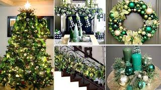 +100 CHRISTMAS HOME DECORATION IDEAS - GREEN CHRISTMAS DECOR IDEAS 2024 - CHRISTMAS TRENDS 2024 