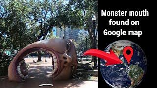 Giant monster mouth found on google map and google earth #earthsecret377