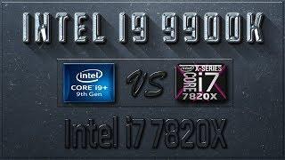 Intel i9 9900K vs i7 7820X Benchmarks | Test Review | Comparison | Gaming | 10 Tests