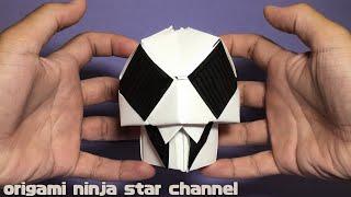 A4折り紙12 ガイコツ 1-2  skull origami  ハロウィン halloween