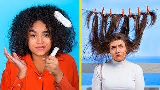 Kurzes Haar vs Langes Haar / Lustige Probleme Mit Lockigem Haar und Life Hacks