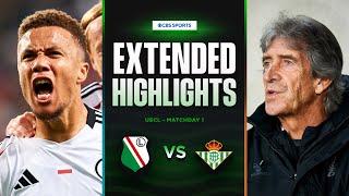 Legia Warszawa vs. Real Betis: Extended Highlights | UECL League Phase MD 1 | CBS Sports Golazo