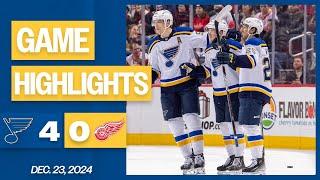 Game Highlights: Blues 4, Red Wings 0