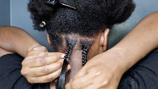 BOX BRAIDS ON YOURSELF