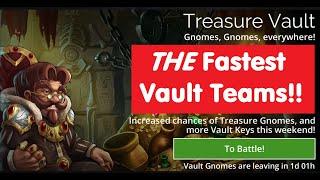 Gems of War Super fast Gnome Treasure Vault teams! Get those Keys!!