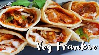 Veg Frankie | Vegetable Frankie | Frankie roll | Mumbai Street Food | Krsnatarian