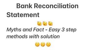 Bank Reconciliation Statement | BRS | cash book | pass book | cb  | pb | example | solution