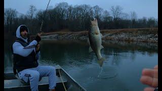 Winter Bass Fishing. February 11. Glen Springs Lake