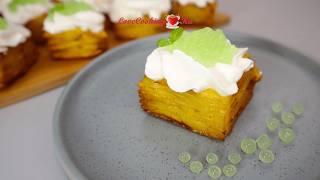 Potato pave with cucumber caviar | Potato appetizer