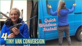 Fitting A Window Into The Side Door, Tiny Van Conversion #4