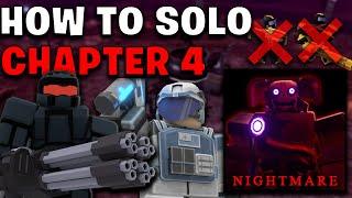 How to Solo Chapter 4 Nightmare without Golden Towers - Tower Defense X