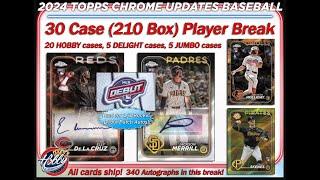  ELLY 1/1 RC DEBUT PATCH AUTO    CASES #1-15  -  2024 Topps CHROME UPDATE 30 Case Player Break