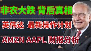 美国10月非农就业数据大跌背后真相！英伟达 最新操作计划！AMZN AAPL财报分析！美国大选要来了，大盘或将大幅波动！中概股还需要时间调整！#nvda #aapl #特斯拉