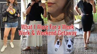 Bags I Wore In A Week | Fall Outfits: Work & Weekend Getaway