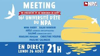 MEETING DE L'UNIVERSITÉ D'ÉTÉ DU NPA